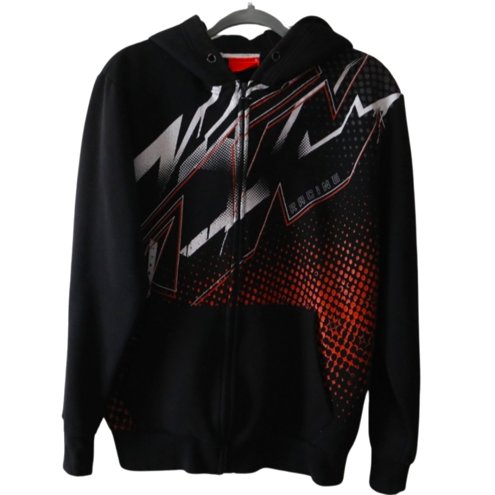 KTM Racing Men's Black Zip Up Sweater